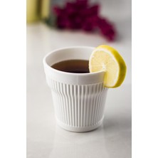Küçük Hazine Akrilik Beyaz 6'lı Kısa Bardak & Su Meşrubat Kahve Yanı Bardağı 300 ml ( Cam Değildir )