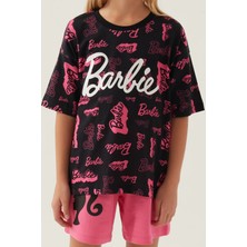 Modadua Barbie L1705-G Kız Çocuk Şort  Pijama Takımı