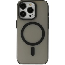 Toyigoo Mey Ithalat®  iPhone 15 Pro Kılıf Lodos Magneticsafe Mat Kapak - Siyah TYGRSYT9573