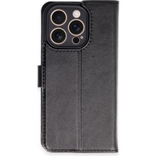 Durukar®  iPhone 16 Pro Kılıf Trend S Plus Kapaklı Kılıf - Siyah