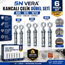 5N Vera M6-M8-M10 Kancalı Çelik Dübel Seti