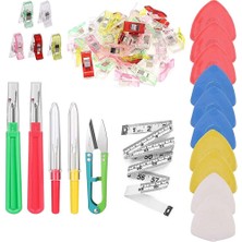Aura Online Dikiş Nakış Kumaş Kağıt Maşası Plastik Klips Mandal Çizgi Taşı Sökücü Set AURA ONLİNE