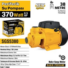 İbtaş SGS5380 - Periferik Su Pompası 370 Watt 0.5 Hp - 38 Metre - Bakır Sargı