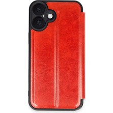 Durukar®  iPhone 16 Kılıf Flip Cover - Kırmızı