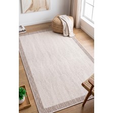 Melaris Halı Yeni Nesil Çerçeveli Sisal Yumuşak Dokuma Kilim Kaymaz Pamuk Taban Bordürlü Halı