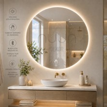 Nuun Dekor Bluetooth Hoparlörlü Hareket Sensörlü LED Ayna – Dimmer Özellikli