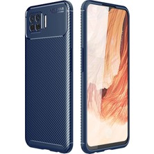 Durukar®   A73 Kılıf Auto Focus Karbon Kapak - Lacivert