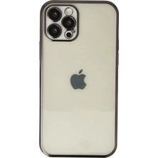 Durukar®  iPhone 12 Pro Kılıf  Lensli Silikon - Siyah