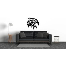 Kartal Figürü Duvar Modern Ahşap Tablo Dekor Siyah Renk 25 Cm.