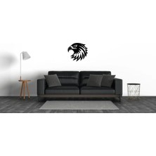Kartal Figürü Duvar Modern Ahşap Tablo Dekor Siyah Renk 25 Cm.