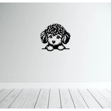 Köpek Figürü Duvar Modern Ahşap Tablo Dekor Siyah Renk 25 Cm.