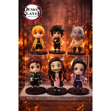 Wonderful Life Demon Slayer 5’li Figür Seti Tanjiro Nezuko Zenitsu Inosuke Rengoku Anime Koleksiyon 10 cm
