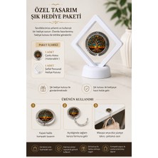 Deyhome Masa Için Katlanabilir Çanta Askısı + 7x7 cm Standlı 3D Takı Ziynet Saklama Kutusu Hediyeli