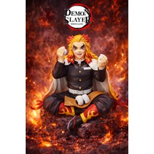 Wonderful Life Demon Slayer Rengoku Kyoujurou Figür Oturan Anime Koleksiyonluk Dekor Biblo 8 cm