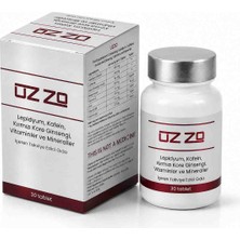 UZZO :Lepidiyum, Kafein, Kore Kırmızı Ginsengi Vitamin ve Mineraller Içeren Takviye Edici Gıda 30 tablet.1 tablet=1500mg