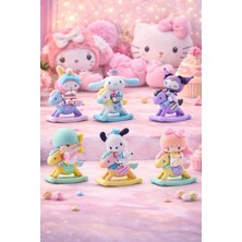 Wonderful Life Kawaii Mini Karakter Figür Seti 12’li Sevimli Koleksiyon Oyuncak Hello Kitty My Melody Purin Kuromi