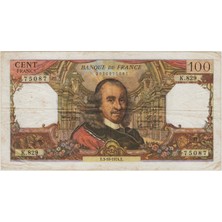 Banknoting Fransa 100 Frank 1974 Bir Kaç Iğne Deliği  Çok Temiz+