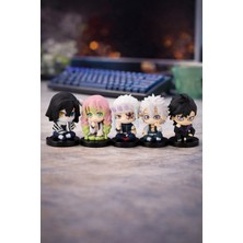 Wonderful Life Demon Slayer Kimetsu No Yaiba 5’li Mini Figür Seti 4-5 cm Anime Koleksiyon Oyuncak