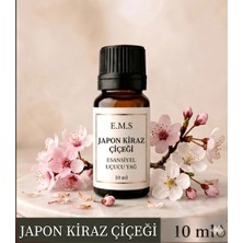 Ems E.M.S JAPON KİRAZ ÇİÇEĞİ Esansiyel Uçucu Yağ Buhurdanlık Yağı Difüzör Esansı Oda Kokusu Esansı Mum Esansı 10 Ml.