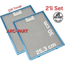 ARC-PART Beko Adp 61420 I Inox Davlumbaz Alüminyum Filtre 25,3 x 30 cm (2'li Set)