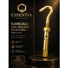 ESBH Kancalı Açık Gömlekli Çelik Dübel M8X13 mm – Ağır Yük Askı ve Montaj Dübeli
