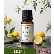 Ems E.M.S LİMON Esansiyel Uçucu Yağ Buhurdanlık Yağı Difüzör Esansı Oda Kokusu Esansı Mum Esansı 10 Ml.
