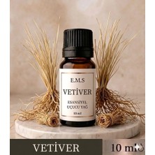 E.M.S VETİVER Esansiyel Uçucu Yağ Buhurdanlık Yağı Difüzör Esansı Oda Kokusu Esansı Mum Esansı 10 Ml.