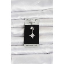 MertUS 316L Cerrahi Çelik Sallantılı Kutup Yıldızı Model Göbek Piercing 5886 - DUP5911-9067