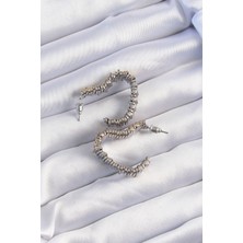Onba Pirinç Gold Gümüş Renkli Tırtıklı Kalp Küpe 5886 - OB8530-7527