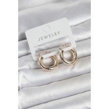 MertUS Gold Renk Pirinç Halka 20 mm Kadın Küpe 5886 - DUP8345-7211