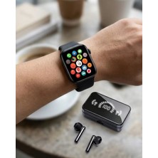Sbusshop Akıllı Saat ve Bluetooth Kulaklık Seti Amoled Ekran Uzun Batarya ve Kablosuz Kull - SB001M-48VEO