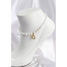 Feifei Beyaz Inci Istiridyeli Model Halhal 5886 - FEİ3505-1235