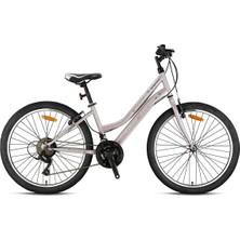 Geroni Swan Lady - 26  - Mtb -14'- 21 Vites - V.b - Beyaz Pembe-Bej/füme
