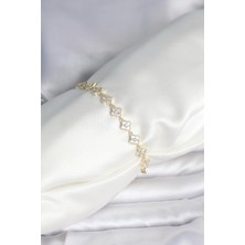 Sbusshop Zirkon Taşlı Pirinç Yonca Model Bileklik 5886 - SB001M-48YZL4