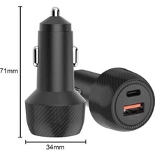 OEM Hızlı Oto Şarj Cihazı 38W Çift Girişli Hızlı Şarj Oto Çakmaklık Type-C - 9398-7981