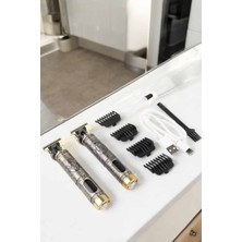 OEM Tıraş Makinesi Şarjlı Profesyonel Saç Kesme Makinesi Gold Çizik Tıraş - 6029-8793