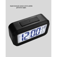 OEM Dijital Masa Saati Sensörlü Aydınlatmalı Alarm ve Sıcaklık Ölçerli - 7692-9408
