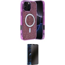 Cep 20-26 Apple Uyumlu iPhone 16 Pro Max Kılıf Eksen Çizgi Ikili Koruma Seti Najmaddin