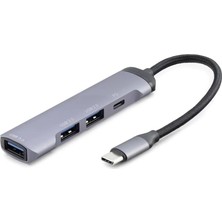 Aydogan's Type-C Hub 3*usb2.0 + Usb3.0 Gri HDX7040