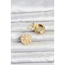 Callerrons Accessories Vintage Model Gold Renk Düğme Veya Manşet Broşu - EBJ260516W42333