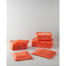 English Home Blare Polyester 6'lı Organizer Turuncu