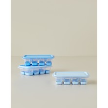English Home Posuda Plastik 3’lü Buz Kalıbı Mutfak Gereci 7x12,5x3,5 cm Açık Mavi