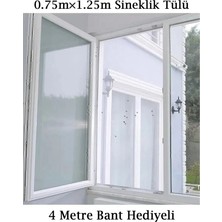 Tiesa Home 75CM×125CM Pencere Sineklik Teli Tülü 4 mt Bant Hediyeli
