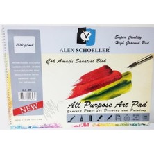  alex schoeller resim defteri 35x50 cm 200gr 15 yaprak 892  çok amaçlı çizim ve resim bloğu spiralli