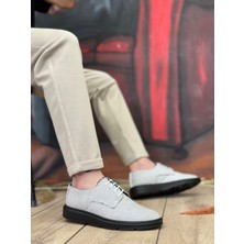 Perilice Store Periliçekeçe BA0003 Bağcıklı Klasik Spor Gri Renk Siyah Taban Keten Yüksek Taban Casual Erkek Ayakkabı