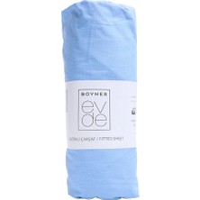 Boyner Evde Mavi Fitted Tek Kişilik Lastikli Çarşaf Nora