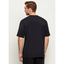 Blauer Siyah Erkek Regular Fit Baklava Desen T-Shirt 26SBLUH02246-999 Hopkıns