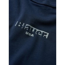 Blauer Lacivert Erkek Regular Fit Logo Baskılı T-Shirt 26SBLUH02311-888 Howland