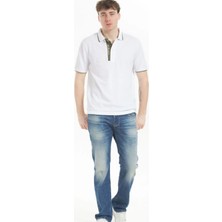 Blauer Beyaz Erkek Regular Fit Logo Baskılı Polo T-Shirt 26SBLUT02295-100 Parkson