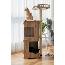 Pati Homes Patihomes  Xl Katlı Kedi Tırmalama ve Oyun Evi - Kedi Tırmalama Tahtası  - Yıkanabilir Minderli